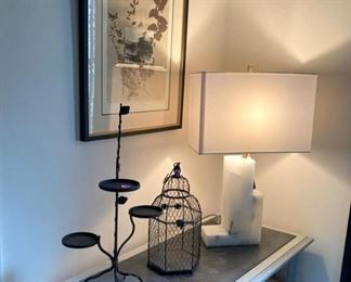 Heavy marble lamp, decor, artwork