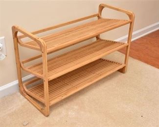 1. Three Tier Wooden Shelf