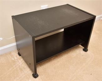 2. Black Painted Two 2 Tier Wooden Shelf