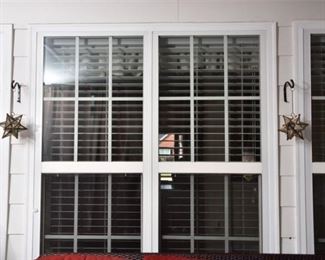 17. Pair Of Star Pendant Candle Holders