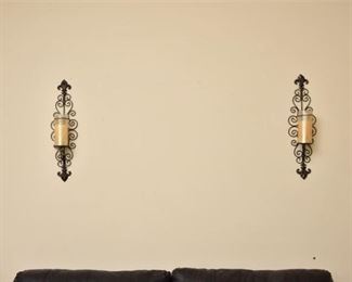 34. Pair Of Wall Mounted Candle Holders