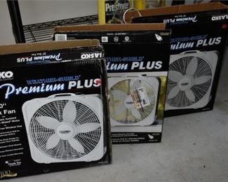 90. Three 3 Weather Shield Premium Plus Box Fans