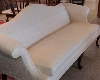 Camel Back Linen Sofa $125- Ethan Allen 