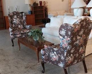Pair of Ethan Allen Wing Back Chairs $100 each 
