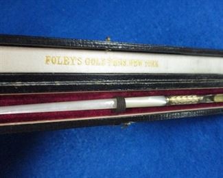 Foleys Victorian Mother of Pearl Dip Pen w/ Box