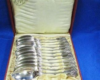 Christofle Vendome Serving Spoons w/ Original Box