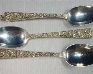 Kirk & Sons Sterling Repousse Teaspoons