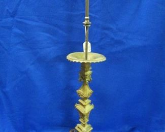 Gothic Ornate Candlestick Pricket Table Lamp