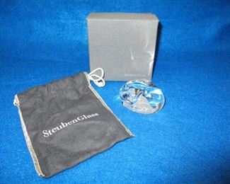 Steuben Cat Hand Cooler