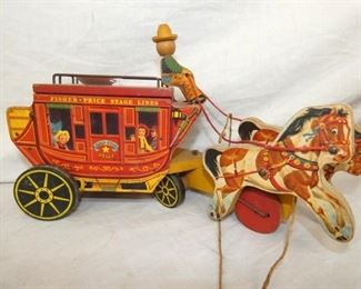 VIEW 2 TOY STAGECOACH PULL TOY  