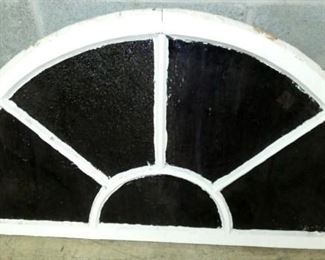 28X38 STAINED GLASS ARCHED WINDOW 