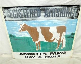 VIEW 3 OTHER SIDE AYRSHIRES CATTLE SIGN 