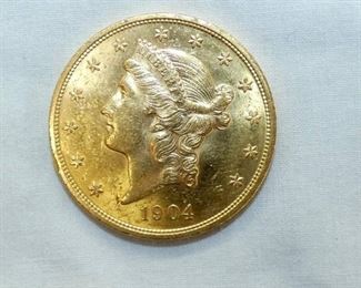 VIEW 2 1904 $20 GOLD LIBERTY 