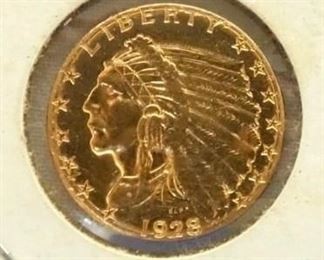 1928 GOLD 1/2 DOLLAR INDIAN HEAD 