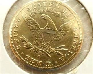 VIEW 2 BACKSIDE $10 GOLD LIBERTY 