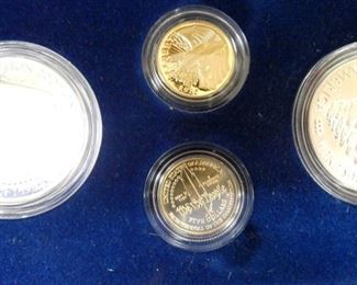VIEW 2 $5 GOLD COINS, $1 SILVER 