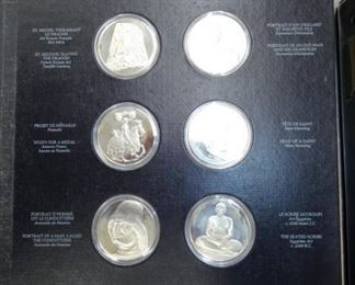 VIEW 2 LOUVRE STERLING SILVER COINS 
