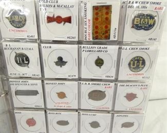 COLLECTION EARLY TOBACCO TAGS 