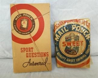 EARLY MAIL POUCH CARDBOARD ITEMS 