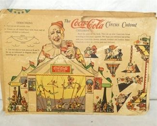 1932 COCA COLA CIRCUS PAPER AD 
