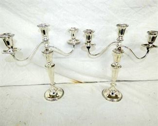 STERLING CANDLE STICKS 