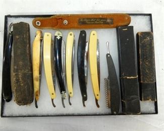 COLLECTION EARLY STRAIGHT RAZORS 