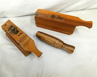 EARLY WOODEN TURKEY & DUCK CALLS 