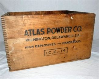 18X10 WOODEN ATLAS POWDER CO. BOX 