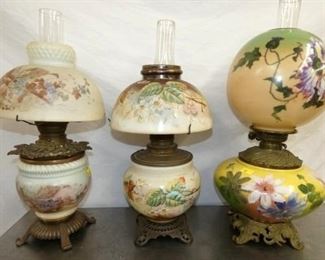 GROUP PICTURE PARLOR LAMPS 