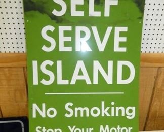 SELF SERVE ISLAND NO SMOKING SIGN 