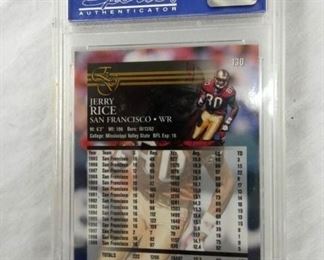 VIEW 2 BACKSIDE 2000 JERRY RICE CARD 