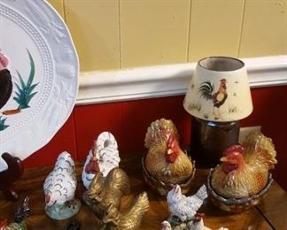Rooster figurines