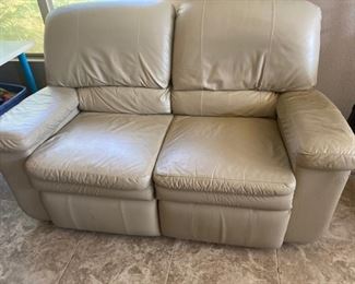 Like Leather Recliner Love Seat...has some damage