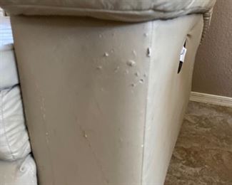 Like Leather Recliner Love Seat...has some damage