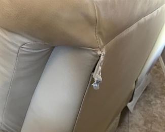 Like Leather Recliner Love Seat...has some damage