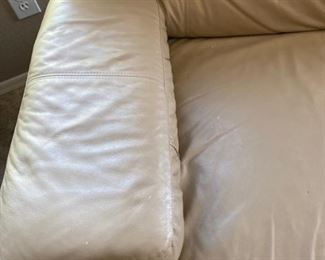 Like Leather Recliner Love Seat...has some damage