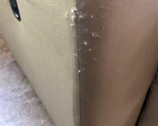 Like Leather Recliner Love Seat...has some damage