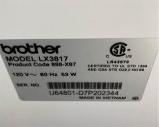 Brother Sewing Machine.  Works great!!