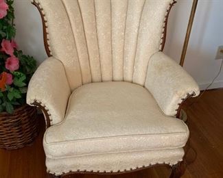 #19	Cream Channel Back Chair - as is 	 $35.00 
