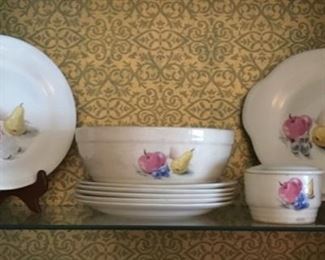 Vintage Pear & Apple Dishes