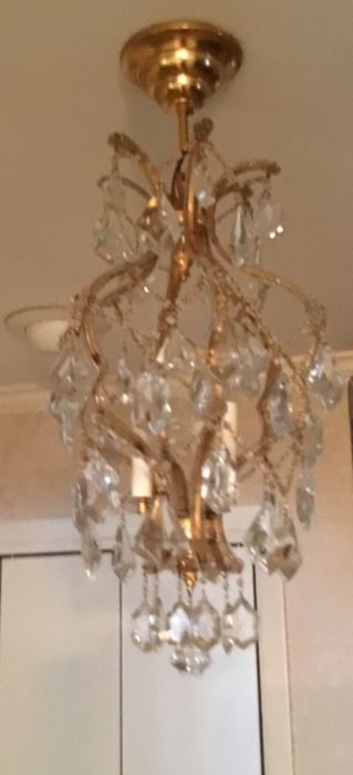 Georgeous Crystal and Brass Chandelier