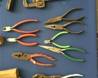 Assorted Pliers and cutting hand tools