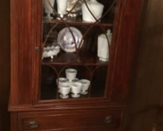 Front view of this beautiful vintage Hutch still has original hardware