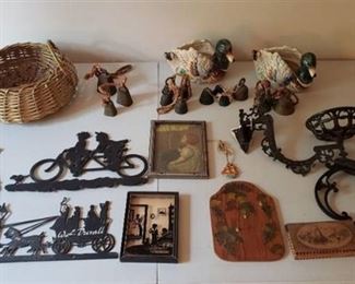 Shadow Art, Oil Lamp Wall Bracket, Metal Decor and Duck Planters