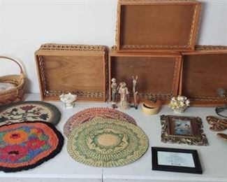 Baskets, Seashells, Seat Covers,, Placemats, Wall Decor, and Figurines