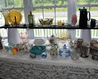 The china and glassware table