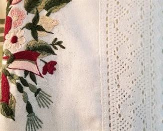 Spread or table cloth. Hand crocheted