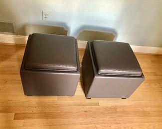 $160 pair storage boxes - Top 18" x 18", 17" H. 