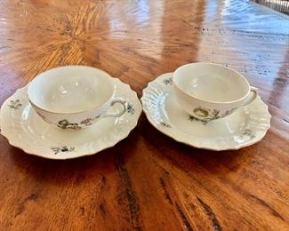 $120 Cups and saucers Detail Royal Copenhagen cups and saucers total 12