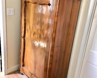 $850 Antique Biedermeier armoire  with key: 41"  L by 19.5 "W by 69 " high 